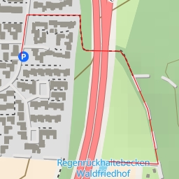 thumbnail for Regenrückhaltebecken Waldfriedhof