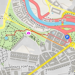 thumbnail for Fuente circular - Carril bici Parque de San Isidro - Madrid