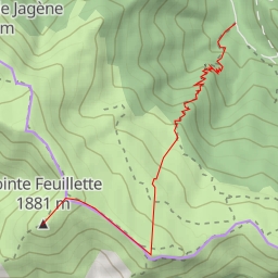 thumbnail for Pointe Feuillette Versant E par la stèle Aligoni et la montagne de Paille