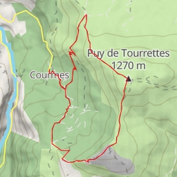 thumbnail for  Puy de  Tourrettes et Pic de Courmettes depuis Courmes