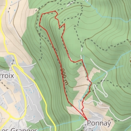 thumbnail for  Rocher de Moillats depuis la route de Ponnay