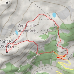 thumbnail for Mont Ros Par les lacs Muffé et de Vernoille - Descente couloir SE