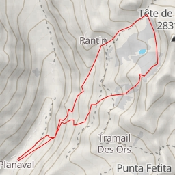 thumbnail for Col  Sereina Descente par des combes W de la Tête des Fra