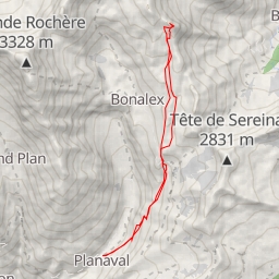 thumbnail for Créton du Midi versant SSW, depuis Planaval
