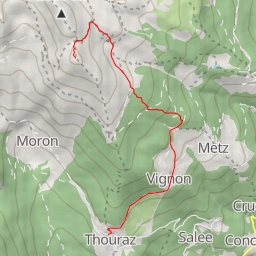 thumbnail for Pointe de Metz versant SE depuis Thouraz