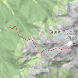 thumbnail for Croix de Belledonne depuis le lac de Freydière, par le col de la Pra