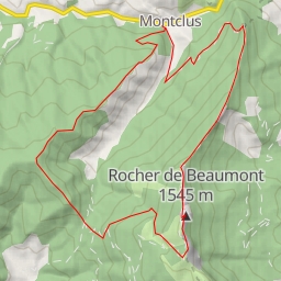 thumbnail for Rocher de Beaumont Boucle Rocher de Beaumont, Sommet des Quatre Bouines depuis Montclus.