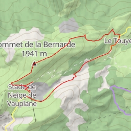 thumbnail for Sommet de la Bernarde En boucle depuis Vauplane