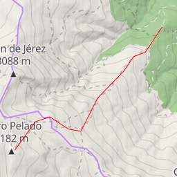 thumbnail for Cerro Pelado Cerro Pelado par la face nord-est, depuis le Refugio Postero Alto