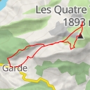 thumbnail for Crête du Teillon - Les Quatre Termes En boucle depuis la Garde