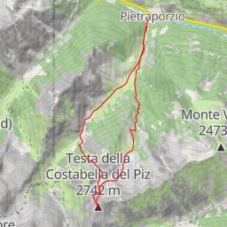 thumbnail for Testa della Costabella del Piz Par le Couloir NW et le Vallon Del Piz