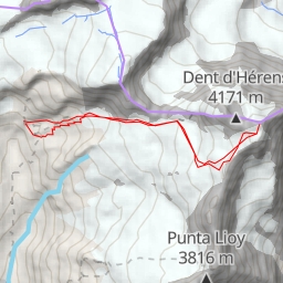 thumbnail for Dent d'Hérens Épaule depuis le refuge Aoste