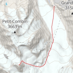 thumbnail for Combin de Boveire Face NE depuis la cabane de Panossière