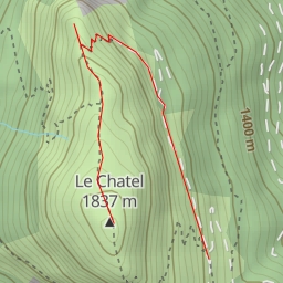 thumbnail for Le Châtel ou Bonnet de Calvin depuis Cordéac, par les barres du versant E