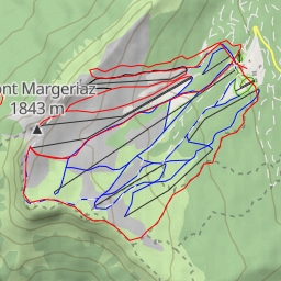 thumbnail for Mont Margeriaz, Par les pistes