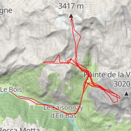 thumbnail for Pointe de la Vallaisonnay, versant N en boucle