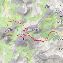 thumbnail for Cime de la Bonette, versant Est depuis Bousiéyas