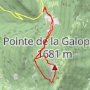 thumbnail for Pointe de la Galoppaz, couloir nord du Grand Raya en boucle