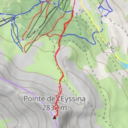 thumbnail for Pointe de l'Eyssina, couloirs nord en boucle
