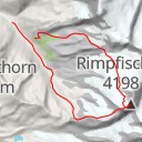 thumbnail for Rimpfischhorn, Depuis Taschhutte retour par le Lanfluegletscher