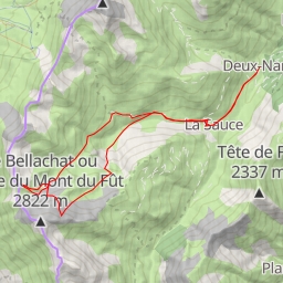 thumbnail for Pointe de Plan Contaz, rampe NE en boucle et Pointe de la Grande Combe