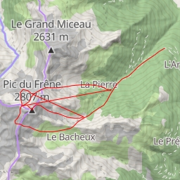 thumbnail for Pic du Frêne, Tour horaire (par les 5 vallées)
