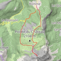 thumbnail for Tête du Chateau, Tête du château par les châlets de Méry